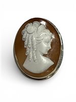 Brosche Mandile 1922 Dame Cammei  in Silber Conchiglia 2MSPCM27